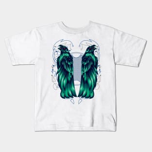 crow miror vintage geometric Kids T-Shirt